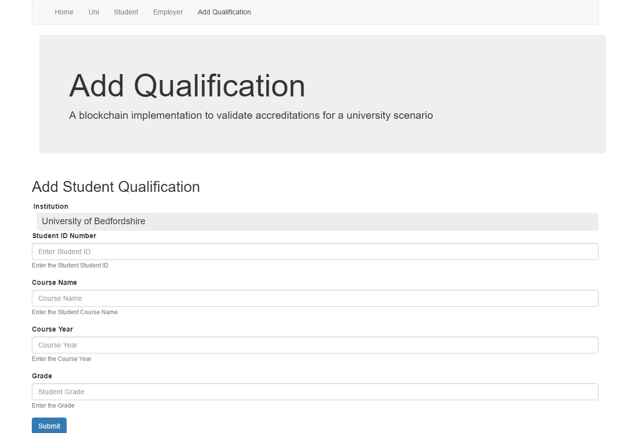 Figure 4 - GUI Web Application.